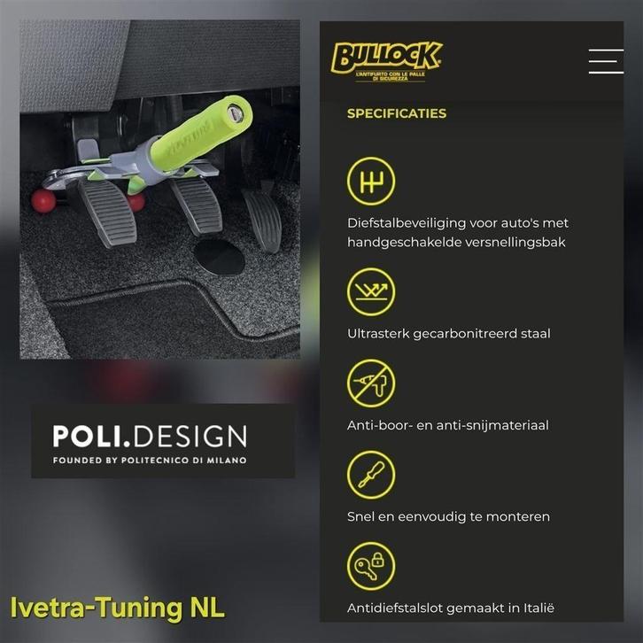 Pedaalslot Mazda 2 - 3 - 5 - 6 | Pedaalklem Mazda, Auto diversen, Anti-diefstal, Nieuw, Ophalen of Verzenden