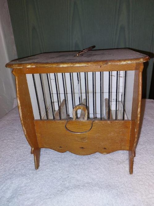 oude houten vogelskooitje, jaren 1950, Antiek en Kunst, Curiosa en Brocante, Ophalen of Verzenden