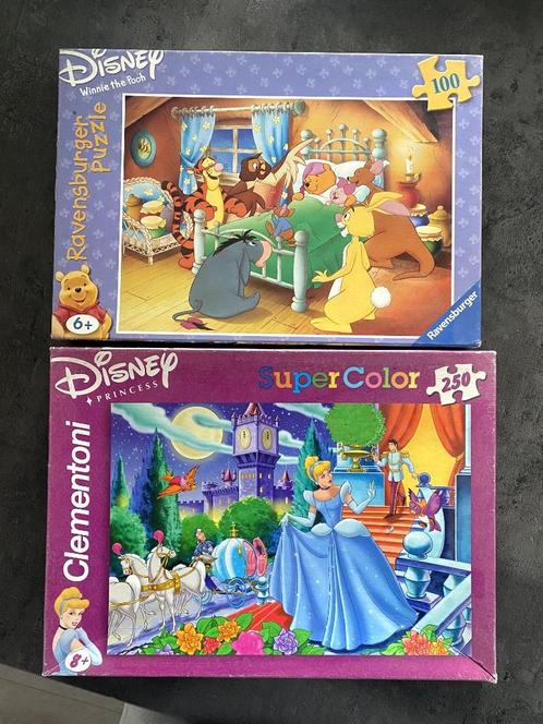 2 kinderpuzzels – Assepoester & Winnie the Pooh, Kinderen en Baby's, Speelgoed | Kinderpuzzels, Zo goed als nieuw, 6 jaar of ouder