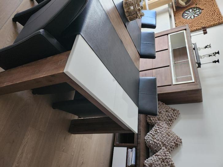 Tafel uitschuifbaar henders&hazel 450euro, Huis en Inrichting, Tafels | Eettafels, Gebruikt, 100 tot 150 cm, 150 tot 200 cm, Vijf personen of meer