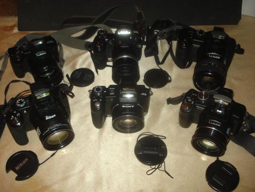 SONY - NIKON - PANASONIC -FUJI Lot de 6 Appareils Numériques, Audio, Tv en Foto, Fotocamera's Analoog, Gebruikt, Compact, Nikon