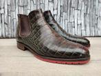 Giorgio groene croco laarsjes voor heren - Maat 43,5 (9,5), Bottes, Giorgio Azzurro, Autres couleurs, Comme neuf