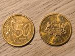 Letse munt van 50 cent 2014, Postzegels en Munten, Penningen en Medailles, Ophalen of Verzenden