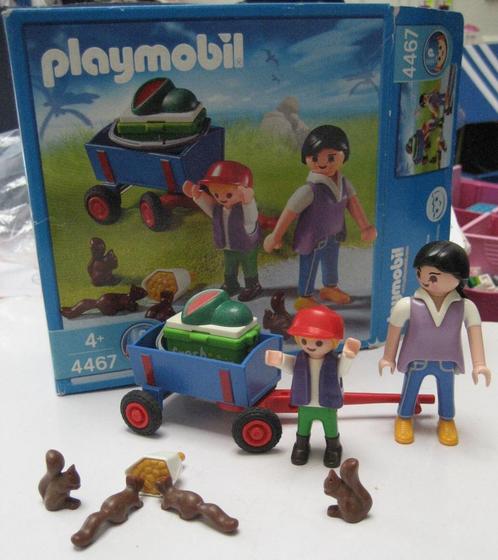 Playmobil picknick met bolderkar en eekhoorntjes 4467, Kinderen en Baby's, Speelgoed | Playmobil, Zo goed als nieuw, Complete set