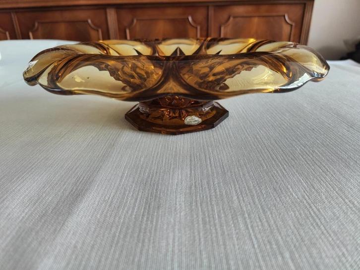 Glazen schaal, Huis en Inrichting, Woonaccessoires | Schalen en Manden, Gebruikt, Schaal, Rond, Glas, Ophalen