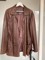 Blouson homme en cuir marron, Brun, Porté, Enlèvement ou Envoi, Taille 52/54 (L)