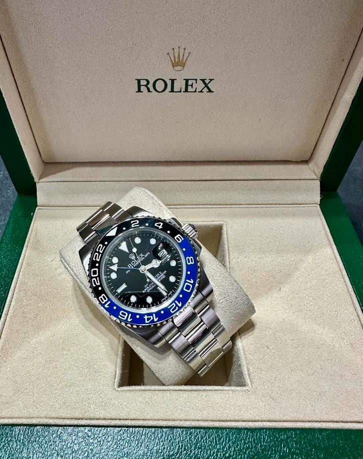 #Horloge#Rolex#GMTmaster#Batman, Handtassen en Accessoires, Horloges | Heren, Nieuw, Rolex, Ophalen of Verzenden