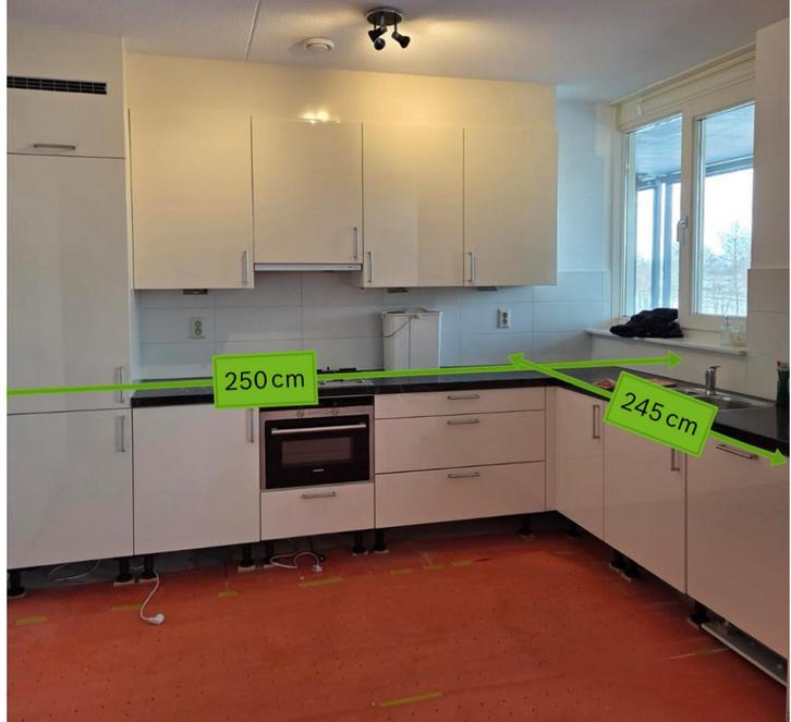 #02 Prachtige gelakte complete keuken, Huis en Inrichting, Keuken | Complete keukens, Zo goed als nieuw, Ophalen of Verzenden