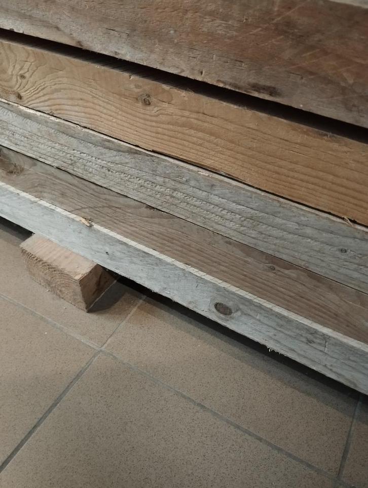 5 geimpregneerde draagbalken.   (Nooit gebruikt), Doe-het-zelf en Bouw, Hout en Planken, Nieuw, Balk, Overige houtsoorten, 300 cm of meer