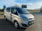 Ford Transit Custom 2.2TD Dubble Cabbine Lichtevracht 5 Zit, Auto's, 197 g/km, Euro 5, Stof, Bedrijf