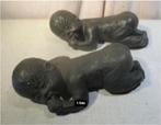 2 magnifiques statues - Bébés endormis en poterie - 31x17x10, Enlèvement ou Envoi, Comme neuf, Humain