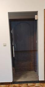 Veiligheidsglasdeur 203x80cm roestvrijstalen scharnieren en, Ophalen