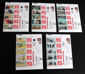 5x Belgie Kuifje Tintin Hergé 2004 duostamps duostamp MNH beschikbaar voor biedingen