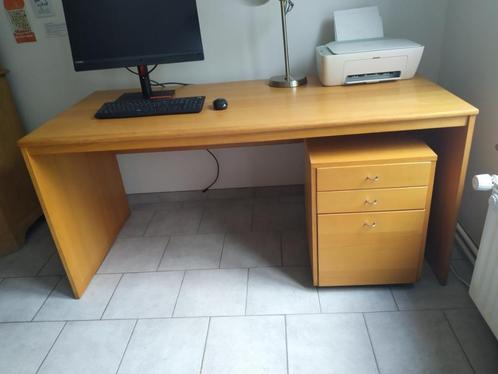 bureau met ladenblok, Huis en Inrichting, Bureaus, Gebruikt, Bureau, Ophalen of Verzenden