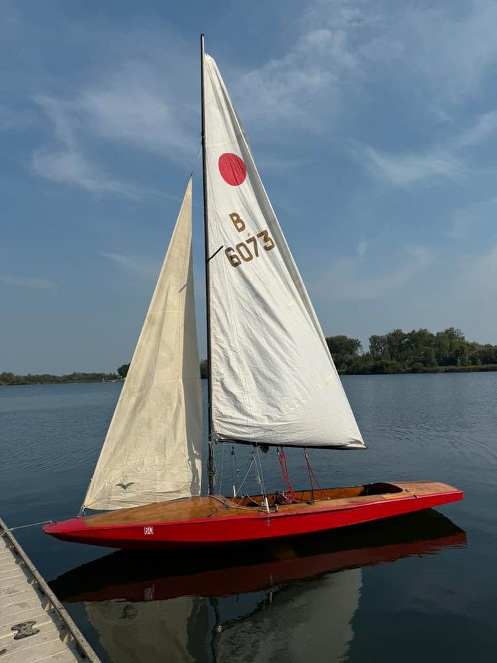 Fireball zeilboot (volledig hout) incl trailer en afdekzeil, Watersport en Boten, Zeilen en Zeiltoebehoren, Gebruikt, Minder dan 15 m²
