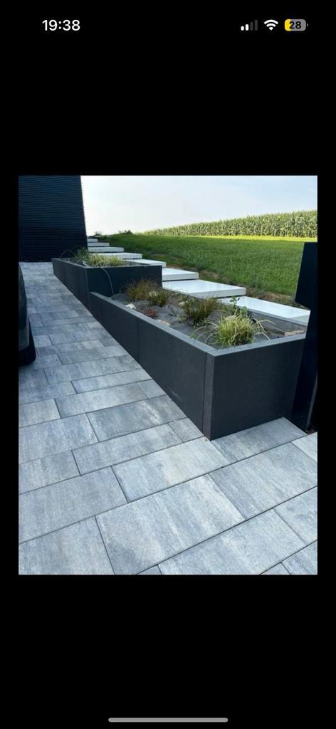 Amenagement exterieur, cloture, carrelage, Tuin en Terras, Bloembakken en Plantenbakken, Zo goed als nieuw, Ophalen