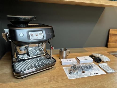 Sage the Barista Touch Impress Black Stainless, Garantie, Elektronische apparatuur, Koffiezetapparaten, Zo goed als nieuw, Koffiebonen