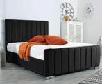 Luxe fluwelen bed – elegant design met premium comfort, Envoi, Neuf, Noir