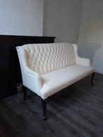 Zetel bank nieuw showroommodel stof gebroken wit creme, Huis en Inrichting, Zetels | Zetels, Ophalen, 150 tot 200 cm, Rechte bank