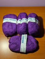 3 bollen 50gr + 20gr Bergère de France, sprankelend, paars, Hobby en Vrije tijd, Breien en Haken, Ophalen, Nieuw, Breien, Wol of Garen