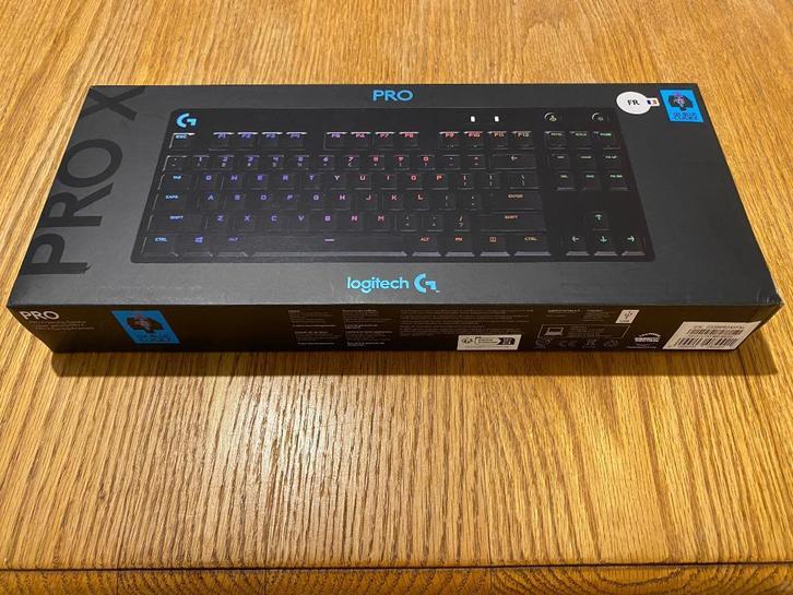 Logitech G PRO GX Blue Mechanisch Gaming Toetsenbord-Azerty, Computers en Software, Toetsenborden, Zo goed als nieuw, Azerty, Bedraad
