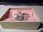 Vintage broche, Enlèvement, Comme neuf, Autres matériaux, Avec strass