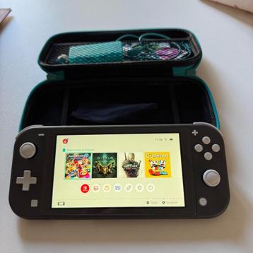 Nintendo switch lite met 7 games, Enlèvement ou Envoi, Gris, Comme neuf, Avec housse de protection ou sac