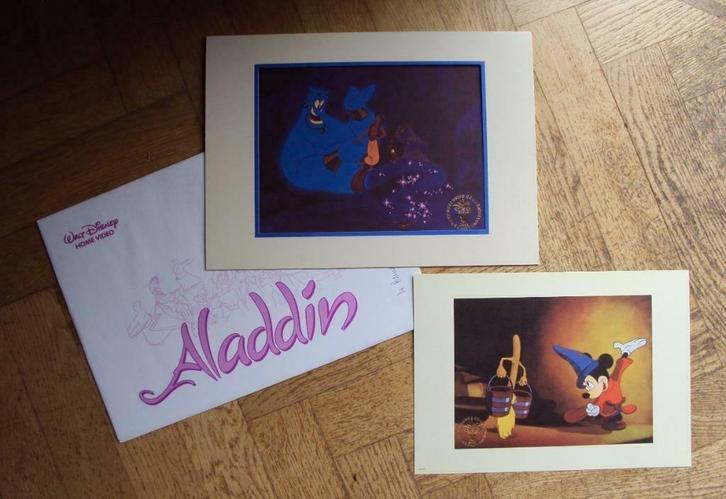 litho's walt disney, Mickey, Aladdin , Pocahontas, Verzamelen, Disney, Nieuw, Plaatje of Poster, Mickey Mouse, Ophalen of Verzenden