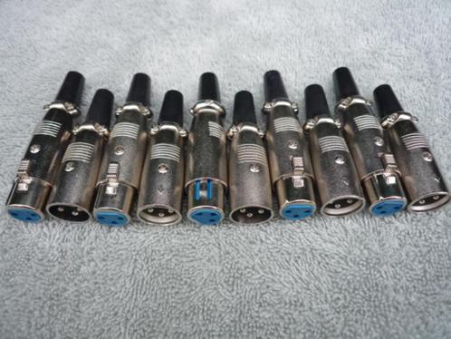 10 XLR 3-polige M/F PRO-kwaliteitsconnectoren, Muziek en Instrumenten, Kabels en Stekkers, Nieuw, Instrument, Ophalen of Verzenden