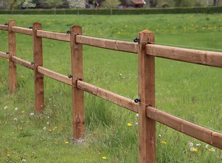 22. Omheining | houten omheining | doorsteek omheining, Animaux & Accessoires, Box & Pâturages, Pâturage, 4 chevaux ou poneys ou plus