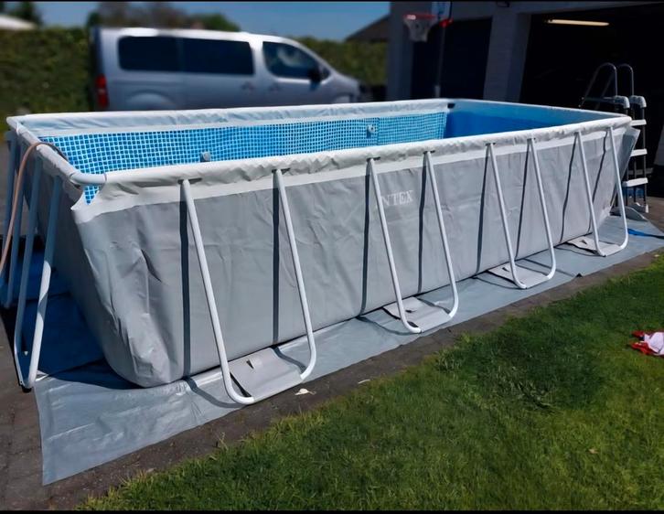 Intex zwembad 488x244 incl zandfilter en verwarming, Tuin en Terras, Zwembaden, Zo goed als nieuw, Ophalen