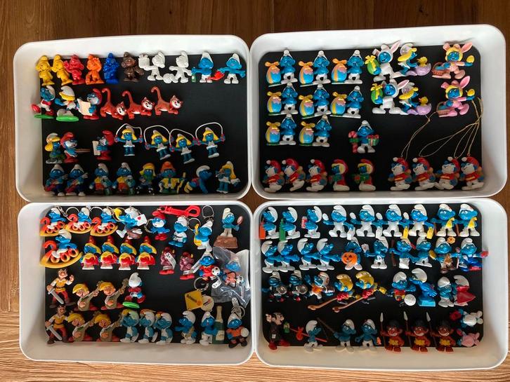 Smurfen schleich bully,varianten reclame sleutelhanger, Verzamelen, Smurfen, Zo goed als nieuw, Ophalen of Verzenden