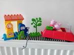 Peppa pig tankstation mega bloxx, Ophalen, Zo goed als nieuw, Complete set