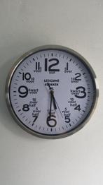 leerzame klok wit 30 cm, Ophalen, Nieuw, Analoog, Wandklok