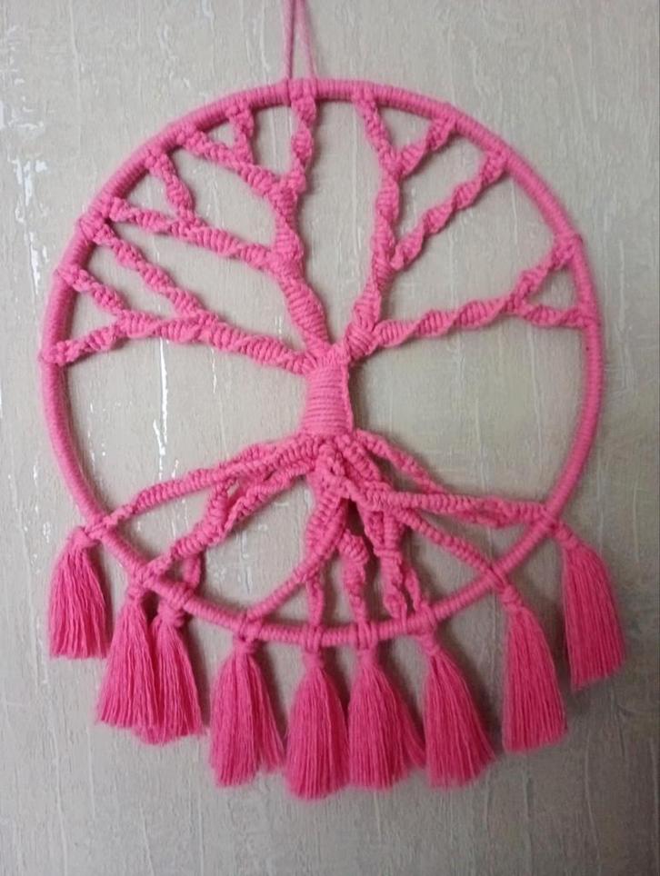 macrame levensboom dromenvanger rose, Huis en Inrichting, Woonaccessoires | Wanddecoraties, Nieuw, Ophalen