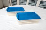 6 opbergdozen voor broodbeleg + 2 deksels, Enlèvement ou Envoi, Comme neuf, Bleu