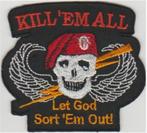 Kill Em All stoffen opstrijk patch embleem, Collections, Vêtements & Patrons, Envoi, Neuf