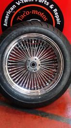 nieuw fat spokes achterwiel 16-5.5 met 180 band, Motoren, Onderdelen | Harley-Davidson, Ophalen, Nieuw, Motorcycle Storehouse B.V.