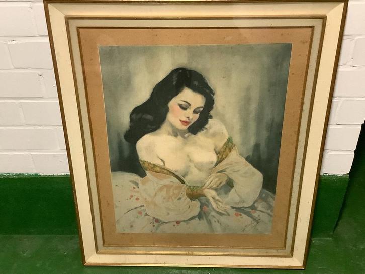 Lithografie"'Yves Die" art deco (1940) (86x71 cm), Antiek en Kunst, Kunst | Litho's en Zeefdrukken, Ophalen