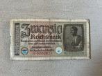 Duits bankbiljet bankbriefje van 20 Reichsmark - 1939 - wo2, Postzegels en Munten, Bankbiljetten | Europa | Niet-Eurobiljetten