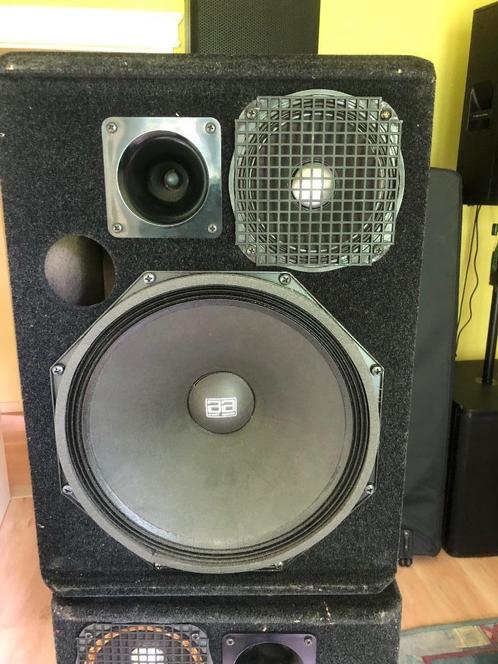 2x enceintes sono/chant 3 voies SOLTON 15/3, Audio, Tv en Foto, Luidsprekerboxen, Zo goed als nieuw, Front, Rear of Stereo speakers