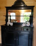 meuble laqué noir avec miroir ancien, Enlèvement