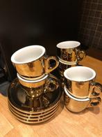 Goudkleurige espressokopjes, Nieuw, Ophalen of Verzenden, Effen, Kop(pen) en/of Schotel(s)