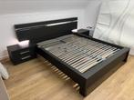 Bed 160x200cm, Huis en Inrichting, Slaapkamer | Bedden, Ophalen, Gebruikt, Zwart, Tweepersoons