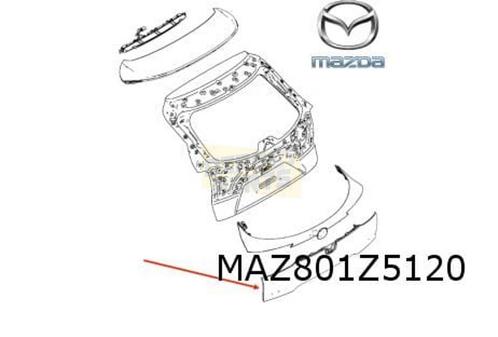 Mazda CX-30 achterkleplijst onder (bij camera) (46G) Machine, Autos : Pièces & Accessoires, Carrosserie & Tôlerie, Haillon arrière