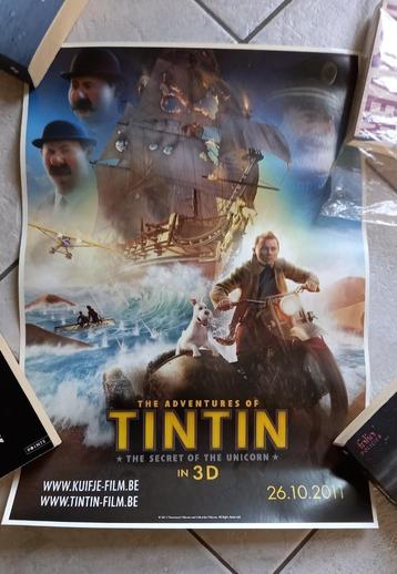 Affiche cinéma Tintin  disponible aux enchères