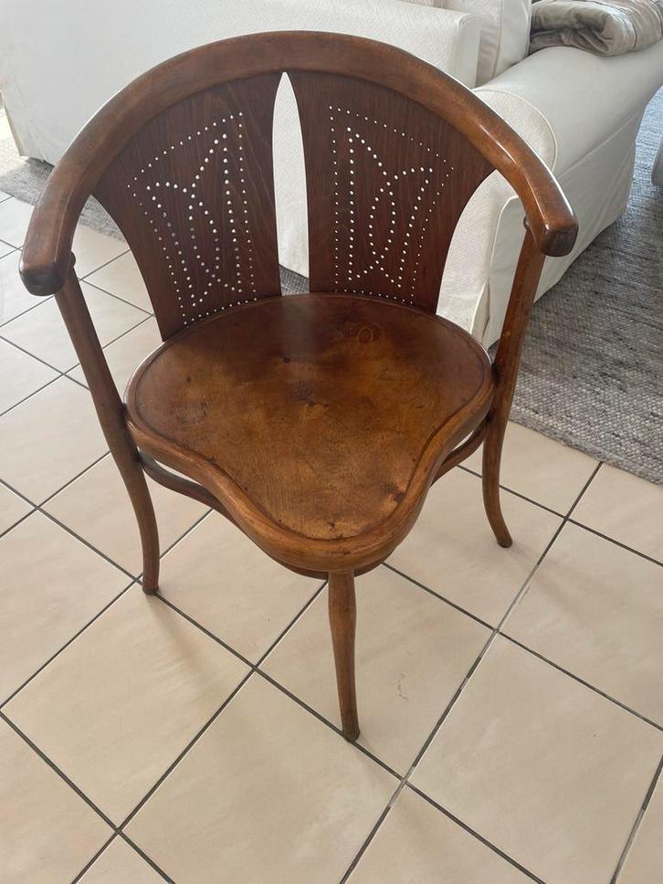 THONET bureaufauteuil gestempeld eind 19e begin 20e, Antiek en Kunst, Antiek | Meubels | Stoelen en Sofa's, Ophalen