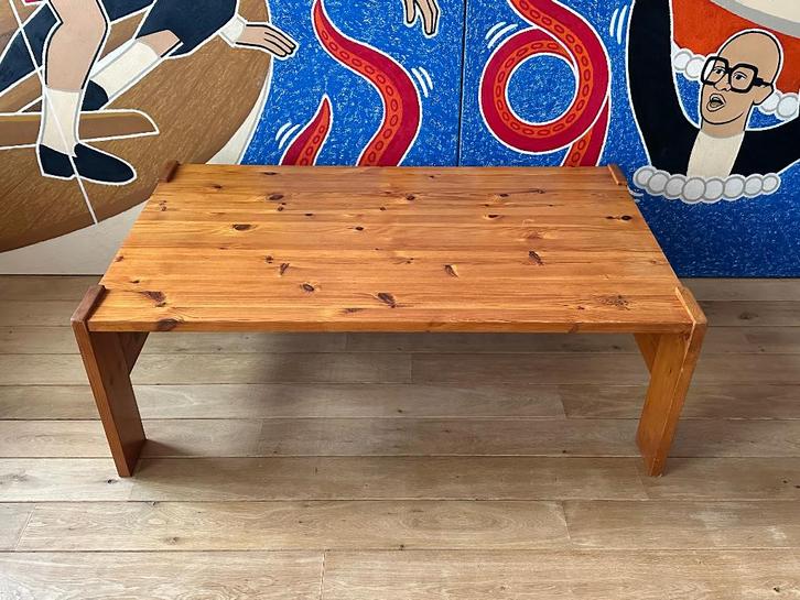 70S DENNEN SALONTAFEL, Maison & Meubles, Tables | Tables de salon, Utilisé, Moins de 50 cm, 100 à 150 cm, 50 à 100 cm, Rectangulaire