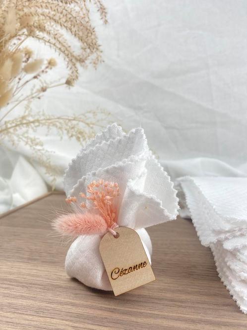 24 witte honeycomb doekjes, Kinderen en Baby's, Kraamcadeaus en Geboorteborden, Ophalen of Verzenden
