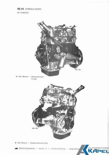 Handleiding Benzinemotor Mercedes M115 PDF Online beschikbaar voor biedingen